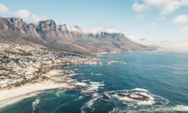 Camps Bay Beach and mountain range.