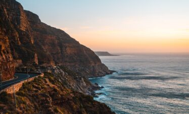 Chapmans Peak Mountain and sea below