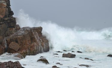 waves splashing against rocks Cape of Good Hope